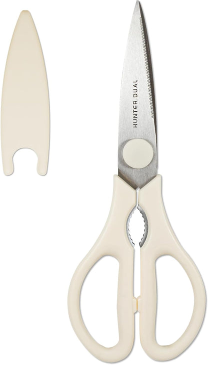 Kitchen Scissors for Food, HUNTER.DUAL Heavy Duty Come Apart Poultry Shears for Cooking, All Purpose for Cutting Chicken, Meat, Fish & Vegetables (Auqa, 8.35 Inch)