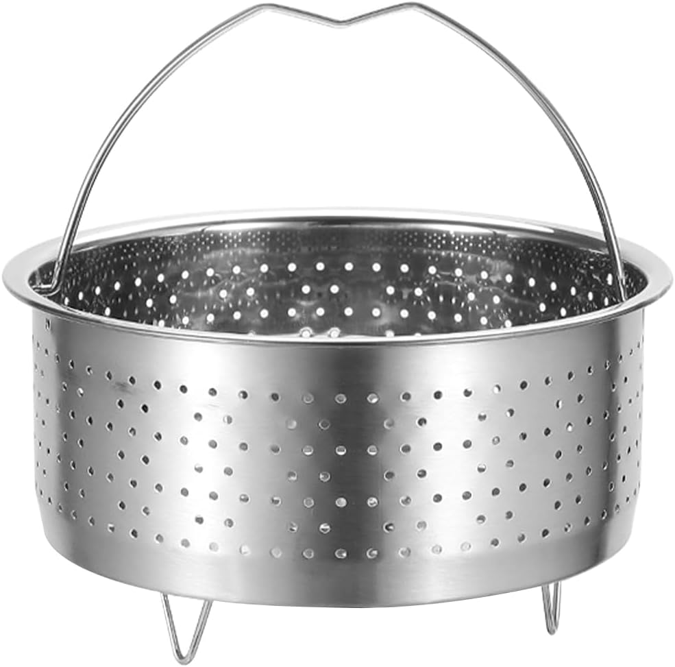 UPKOCH Mesh Strainer Steamer Basket Stainless Steel Vegetable Steamer Basket Steam Cooking Insert for Dumpling Steaming Basket with Handle for Veggie Fish Seafood Cooking, 20cm