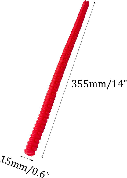 14 Inch Oven Rack Guards, Silicone Edge Protectors for Kitchen Oven Racks, Protective Covers(Red)