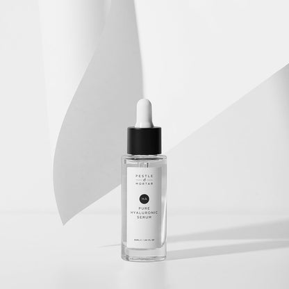 Pestle & Mortar 2% Pure Hyaluronic Acid Serum for Face, with Vitamin B5, Anti-Ageing, Hydrating Facial Moisturizer – Deep Hydration and Fragrance Free 30ml/1 oz