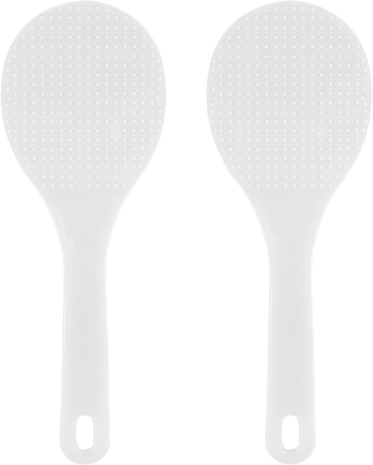 2-Piece Plastic Rice Paddle & Spoon, White E