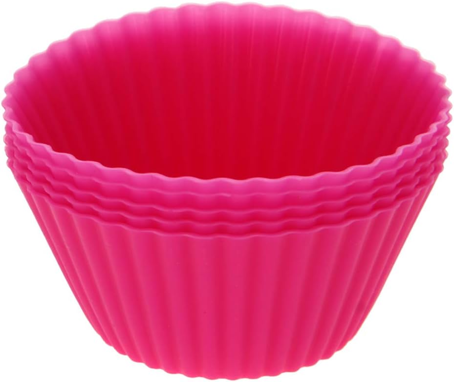Utoolmart Silicone Cupcake Baking Cups,Reusable Silicone Baking Cups, Non-stick Cupcake Muffin Liners Cake Molds Set, Use As Lunch Box Dividers, 5 Pcs
