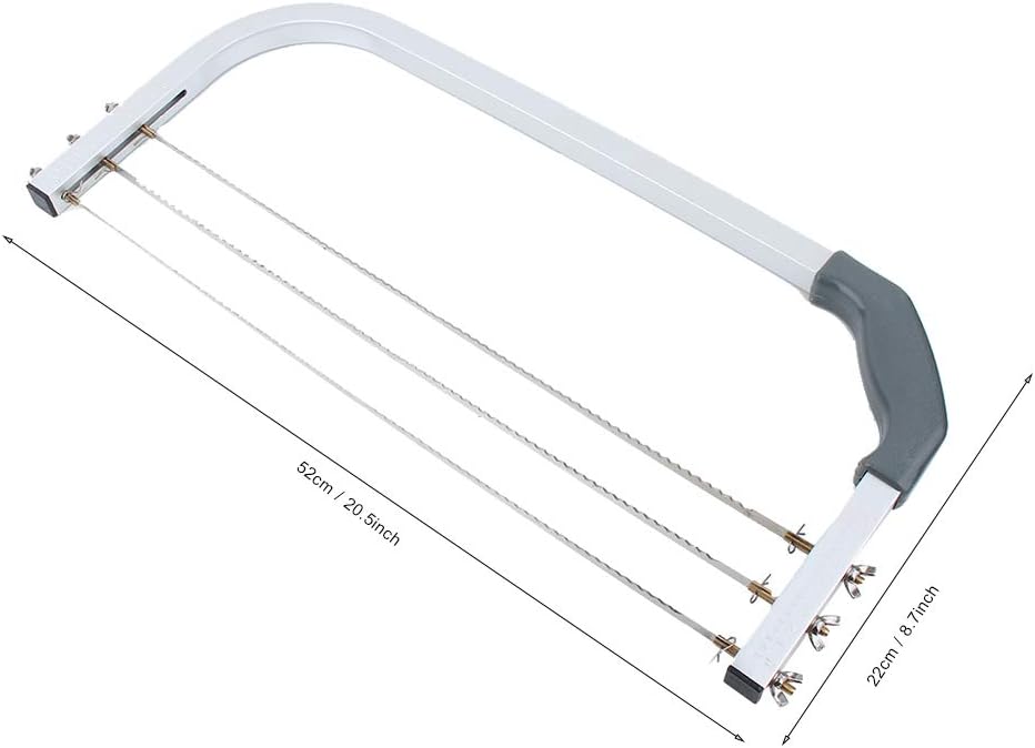 Zerodis Wire Cake Cutter Leveler, 3 Blades Stainless Steel Cut Saw, Cake Leveler Professional Cake Cookie Cutter Slicer with Stainless Steel Wires and Handle