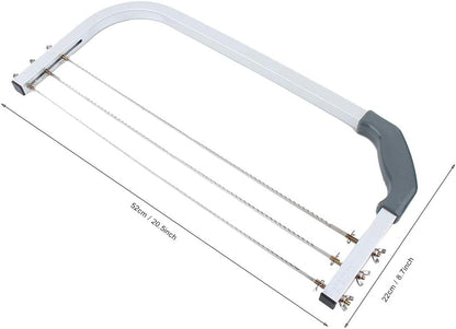 Zerodis Wire Cake Cutter Leveler, 3 Blades Stainless Steel Cut Saw, Cake Leveler Professional Cake Cookie Cutter Slicer with Stainless Steel Wires and Handle