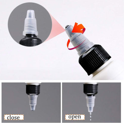 20-Pack 4oz/120ml Plastic Boston Squeeze Bottles with Twist Top Cap