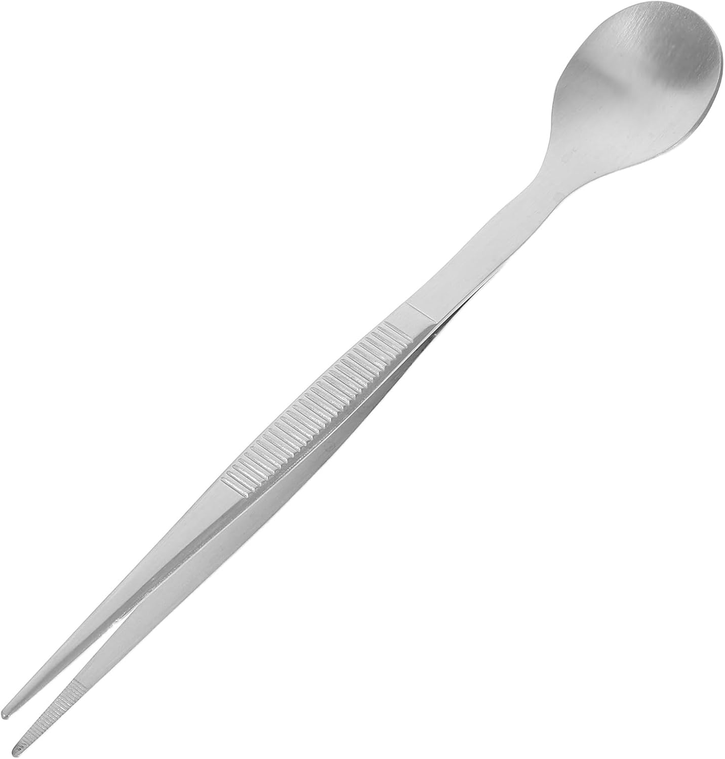 Ciieeo Tasting Spoon - Stainless Steel Spoon Tweezer 2 in 1 Chef Serving Tongs for Plating Buffet Banquet Barbecue Cooking Grilling Culinary Salad Dressing