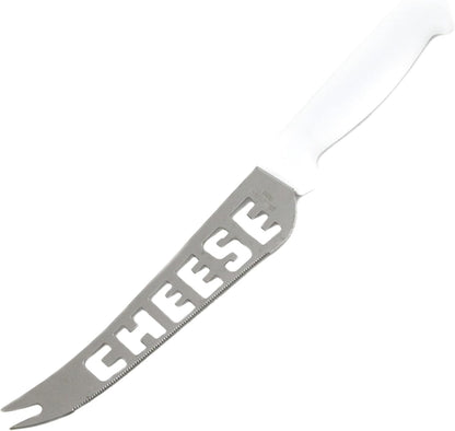 Chef Craft Classic Stainless Steel Blade Cheese Knife with Plastic Handle, 9.5 inch blade, White
