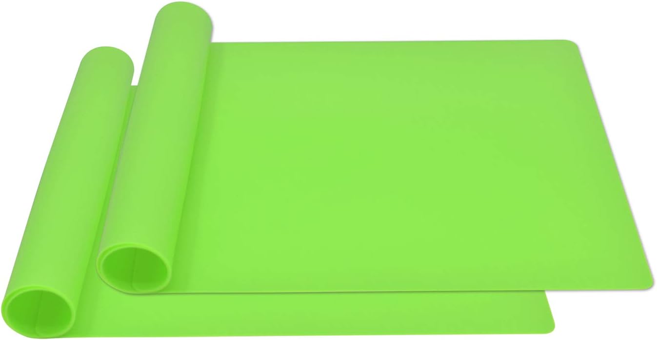 Silicone Placemats, Food-Grade Non-Slip Waterproof, Dining, Stain Resistant, Countertop Protector, Kitchen Counter Mat, Heat Resistant, Baking mat Dishwasher Safe (23.6"×15.7"-1pack, Black)