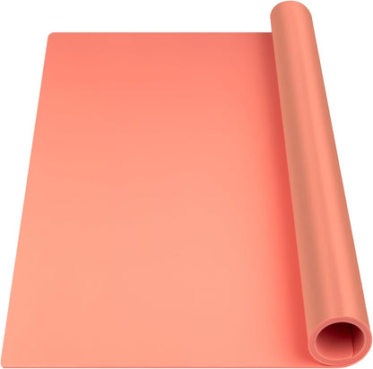 Silicone Mat Heat Resistant Mats for Countertop, Large Silicone Mats for Crafts Kitchen Counter Workbench Table protector, Size 36x24 inches Thick 2mm,Rolled Package,Light Blue