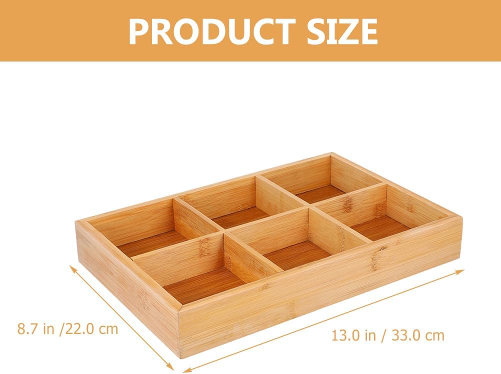 Cabilock Divided Serving Dishes Snacks Tray: Bamboo Tray Chip and Dip Platter Divided Serving Platter for Chips and Dip Veggies Candy and Snacks