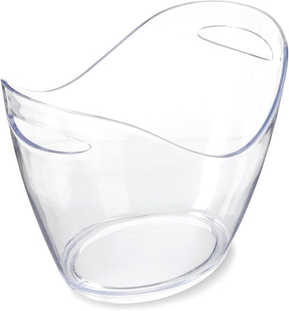 True Chill Acrylic Ice Buckets for Parties and Drinks, 2.11 Gallons (8 Liters) Wine Beer Champagne Bucket, Beverage Tubs Hosting Essentials, Ice Holder for Party, Bar Cart Accessories, Set of 1