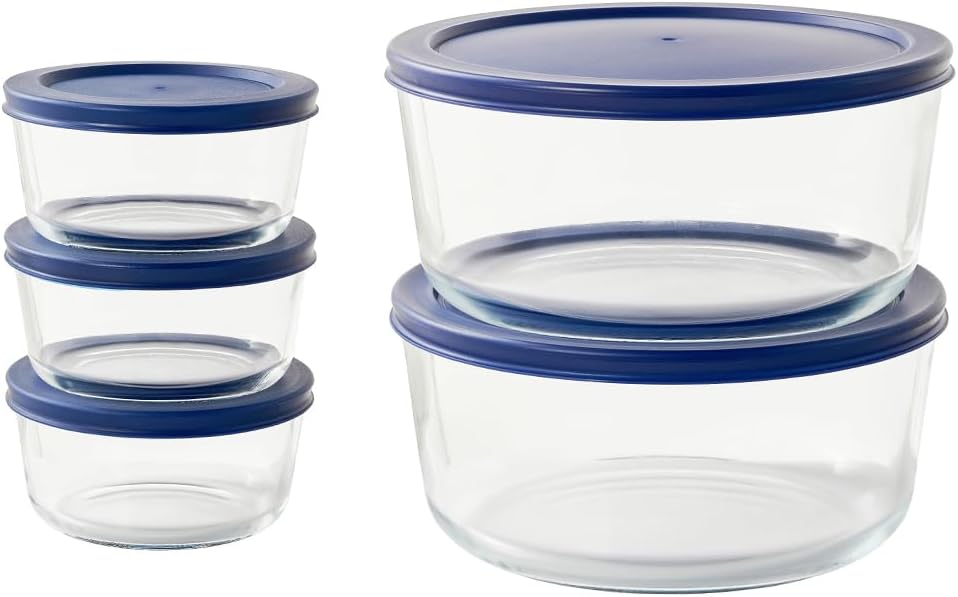 6-Piece Glass Food Storage Containers Set (3 Containers + 3 BPA-Free Lids) | 2-Cup, Leakproof | Microwave, Freezer, Oven & Dishwasher Safe | Ideal for Meal Prep & Pantry Organization, Pistachio
