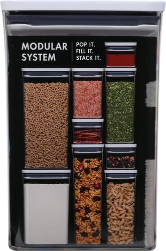 OXO Good Grips POP Container - Airtight Food Storage - Big Square Short 2.8 Qt Ideal for 5 lbs of sugar, cookies or crackers