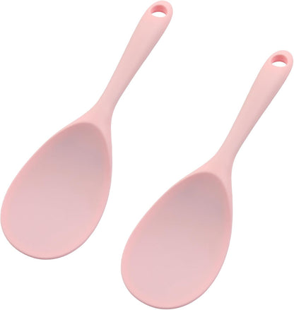 Silicone Rice Spoon Rice Paddle, White, 2 Pcs
