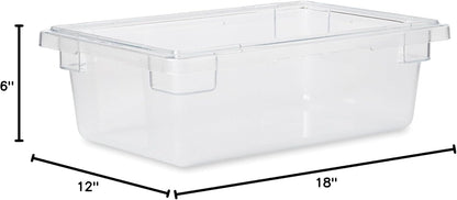 Rubbermaid Commercial Products Polycarbonate Food Storage Box/Tote, 2 Gallon, Clear, for Restaurant/Kitchen/Cafeteria