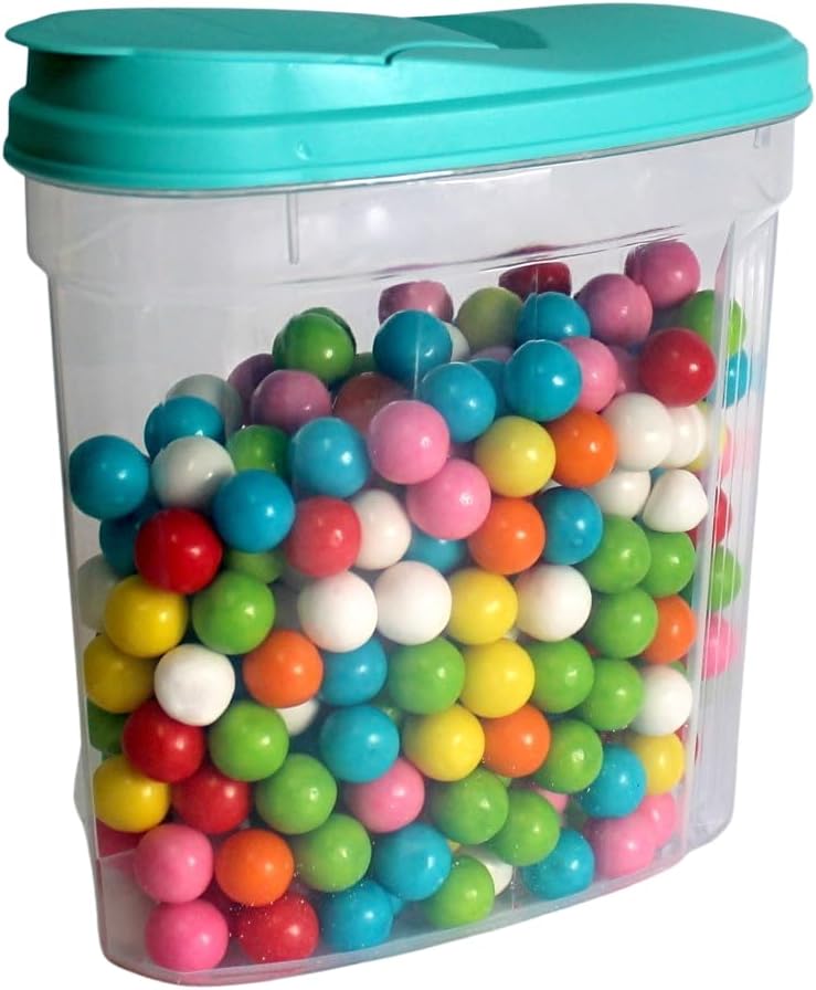 2-Pack Medium Airtight Lock & Pour Food Storage Containers – 5 Cups (60.87 oz) BPA-Free Dispensers for Snacks, Cereal, Candy, Sugar, Dog Treats & Dry Ingredients – Easy Grip & Flip-Top Lid