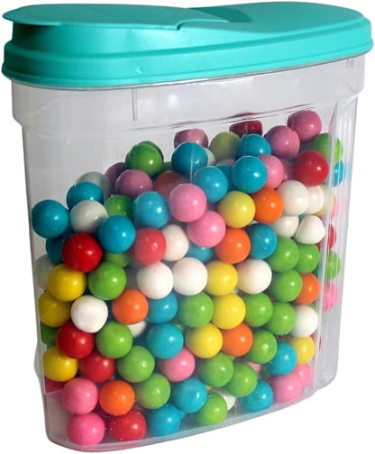 2-Pack Medium Airtight Lock & Pour Food Storage Containers – 5 Cups (60.87 oz) BPA-Free Dispensers for Snacks, Cereal, Candy, Sugar, Dog Treats & Dry Ingredients – Easy Grip & Flip-Top Lid