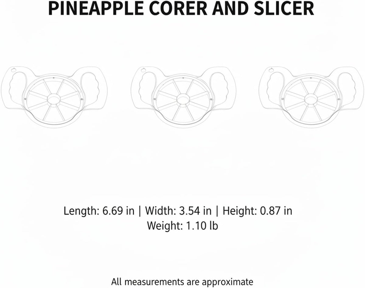 Kitchen Counter Essential: Stainless Steel Pineapple Corer and Slicer for Quick Fruit Prep (1 PC)