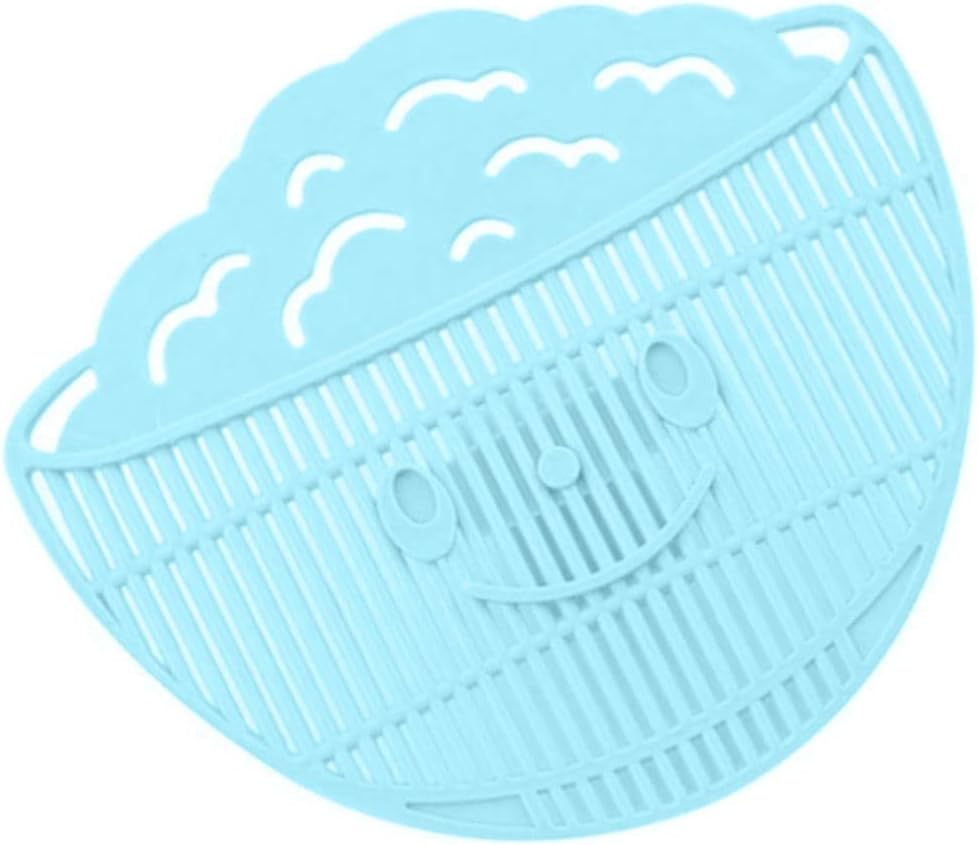 Clip On Strainer All Pots and Pans,Plastic Leaf Shape Rice Wash Sieve,Pasta Strainer Clip on Food Strainer Meat Vegetables Fruit PP Kitchen Colander,Rice Wash Tool,Blue 1204060NZX40QH 13x11x3.5cm