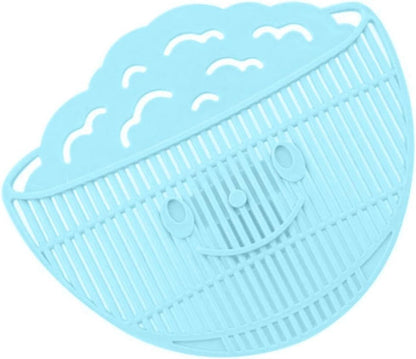 Clip On Strainer All Pots and Pans,Plastic Leaf Shape Rice Wash Sieve,Pasta Strainer Clip on Food Strainer Meat Vegetables Fruit PP Kitchen Colander,Rice Wash Tool,Blue 1204060NZX40QH 13x11x3.5cm
