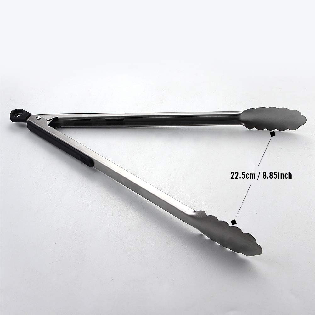 Grilling Tongs,16 In Long Stainless Steel BBQ Tongs, Kitchen Tongs