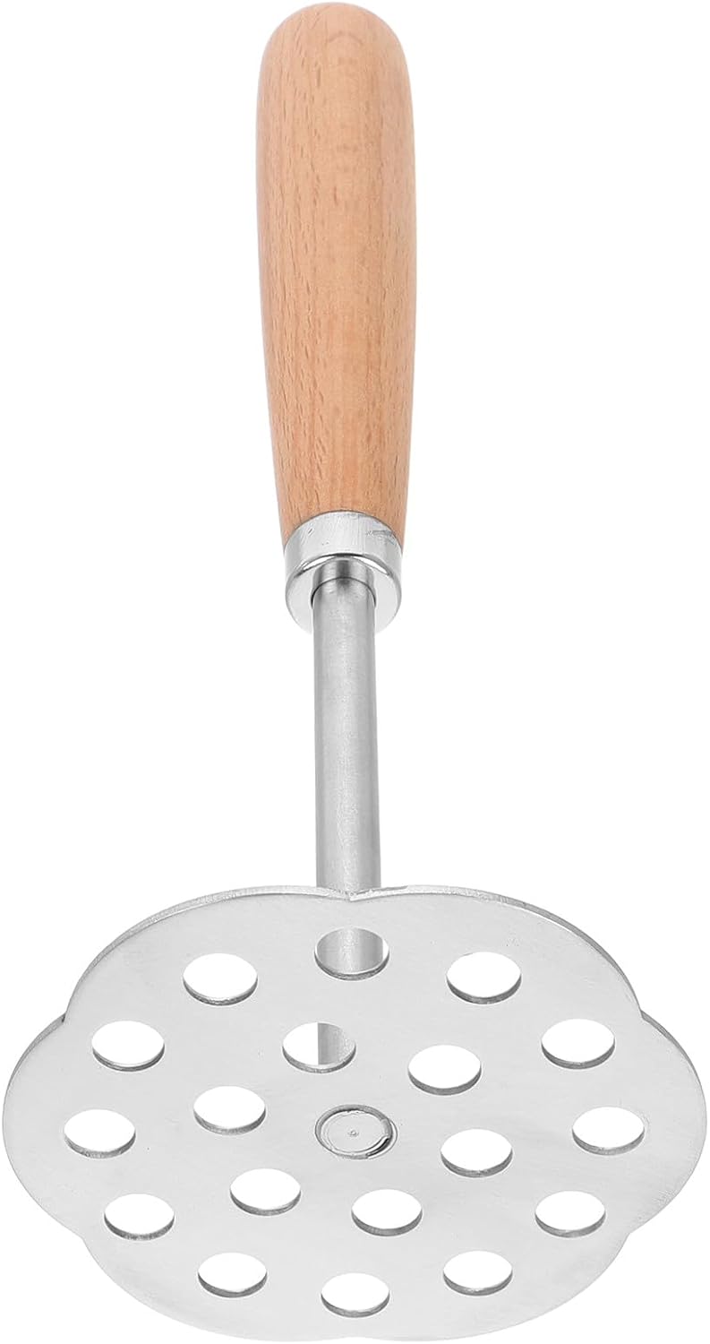 NUOBESTY Potato Masher with Handle Manual Vegetable Presser for Potatoes Fruits Avocados Garlic and Baby Food Stainless Steel Kitchen Tool 8.66 X 3.14 X 3.14 in