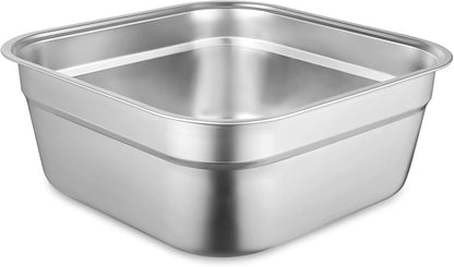 yeesport 2-in-1 Washing Up Bowl Set, Stainless Steel Dish Tub with Colander, Fruit Vegetable Washing Basin, Multi-purpose Bowl Kit for Washing and Draining Rice, Pasta, Food Strainer Mixing Bowl