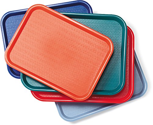 Carlisle FoodService Products CT101403 Cafe Standard Plastic Cafeteria/Fast Food Tray, NSF Certified, BPA Free, 14" Length x 10" Width, Black