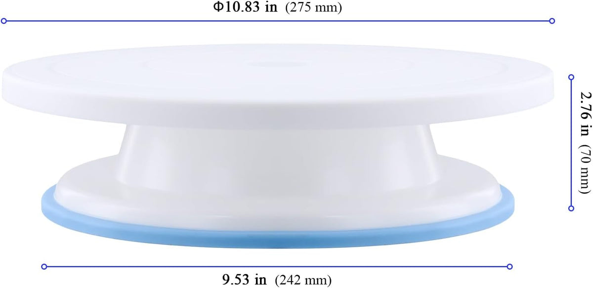 4 Pack 11 Inch Rotating Cake Turntable for Decorating, Smooth Spinning Cake Revolving Stand, Baking Decorating Display