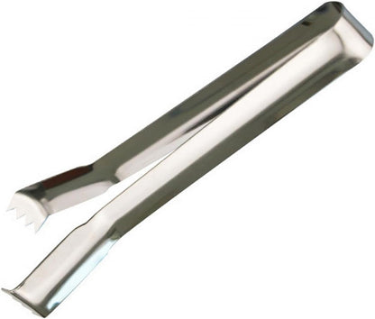 Stainless Steel Ice Tongs with Sawteeth Portable Barbecue Tongs Metal Tongs