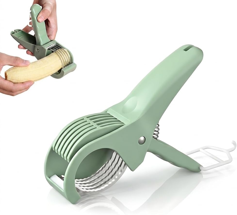 Banana Slicer Cutter Grape Cutter Strawberry Slicer Green