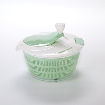4.2L Green Salad Spinner & Lettuce Spinner for kitchen | BPA-FREE,Quick Drying,Dual Drainage Holes,Spinning Greens, Fruits, and Vegetables.