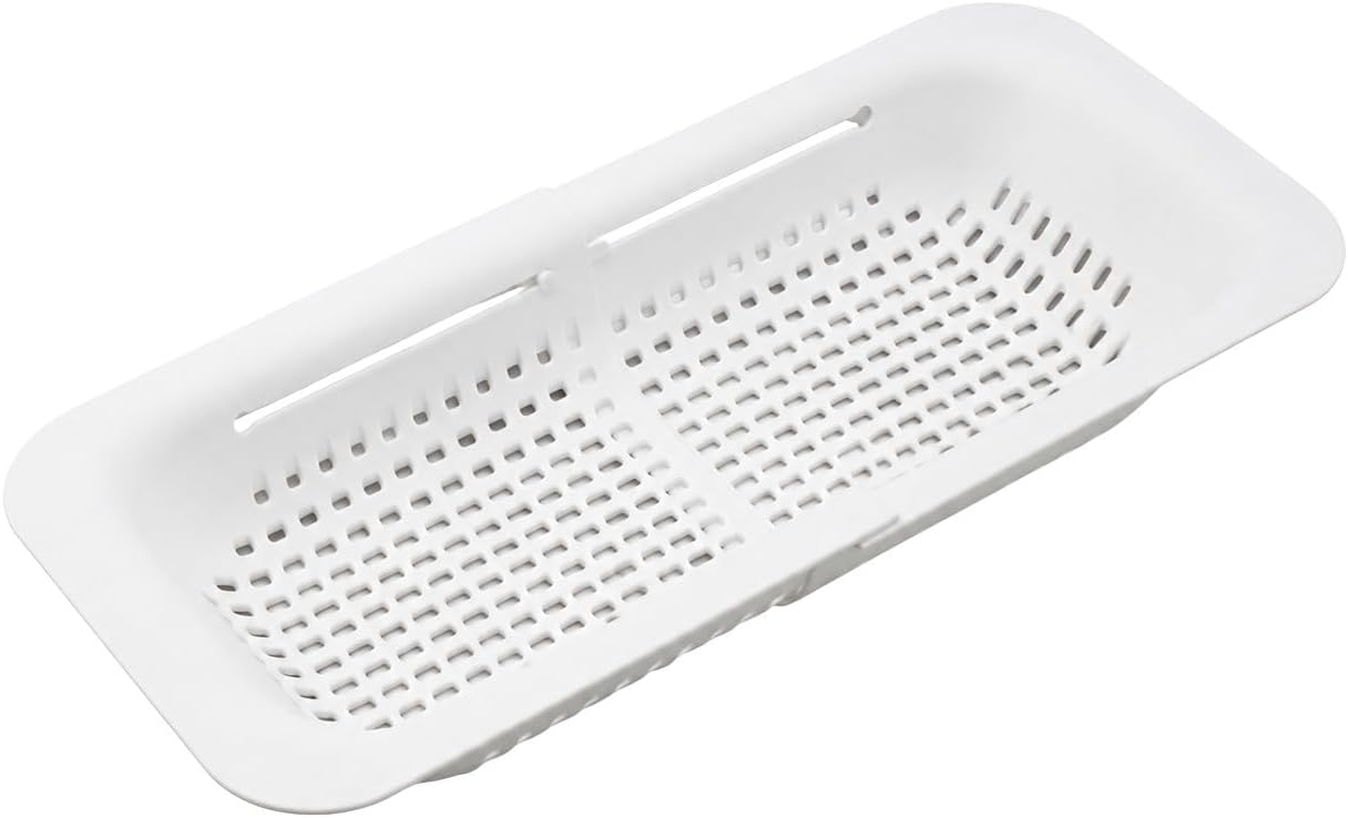 Expandable Over-the-Sink Colander Strainer Basket 14.25 to 19.5 Inch Black