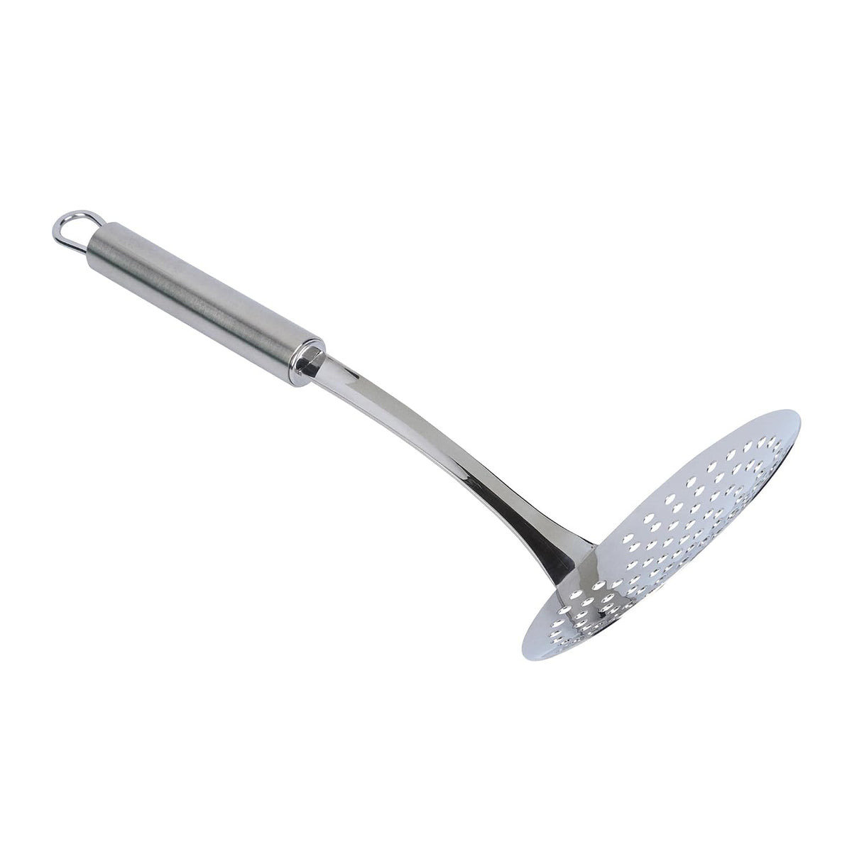 Restaurantware Stainless Steel Spider Skimmer - German Standard Wire Skimmer with Ergonomic Handle, Dishwasher Safe - Wire Strainer Pasta Spoon for Cooking & Frying