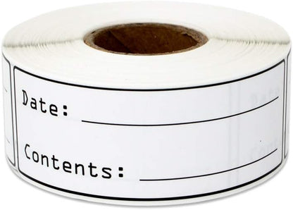 Food Storage Labels for Containers - 3 x 1 Inch, Date Stickers Refrigerator Freezer Plastic Container Food Storage Rotation Prep Restaurant Date Labels - 1 Roll, 300 Count
