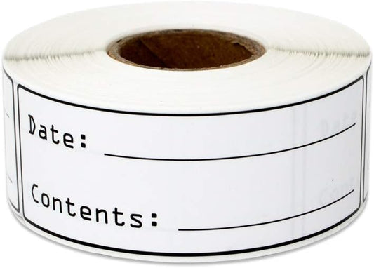 Food Storage Labels for Containers - 3 x 1 Inch, Date Stickers Refrigerator Freezer Plastic Container Food Storage Rotation Prep Restaurant Date Labels - 1 Roll, 300 Count