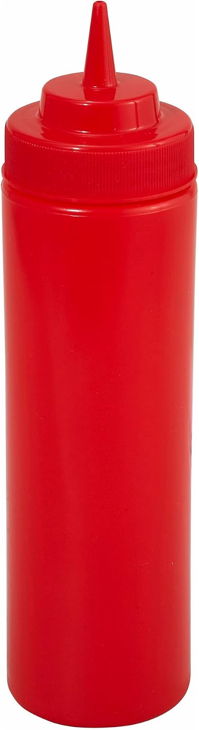 Winco 12 oz Clear Plastic Squeeze Bottles, 6pk (Set of 6)