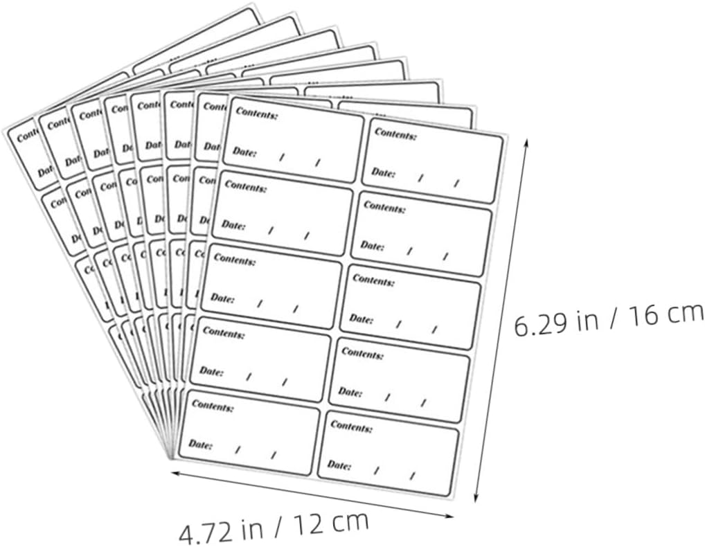 Waterproof Food Storage Labels Stickers, 400pcs Removable Date Stickers for Refrigerator and Freezer, Black Red PVC Food Container Labels for Kitchen Organization and Restaurant