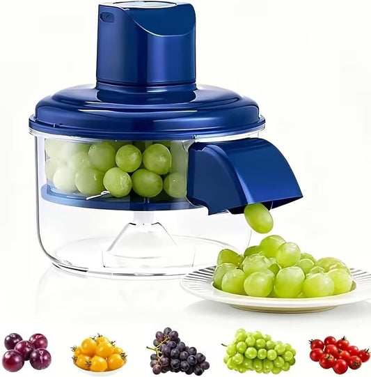 Automatic Grape Peeler Machine, Electric Garlic & Cherry Tomato Peeler Skin Remover Tool for Small Fruits, Effortless Peeling for Home Kitchen (Blue-1PC)