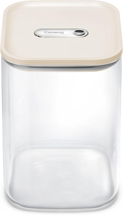 Caraway 4qt Glass Airtight Food Storage Container with Lid – Non-Toxic, BPA-Free Kitchen Storage Container – Stackable, Space-Saving Airtight Container for Dry Goods and More - Mist
