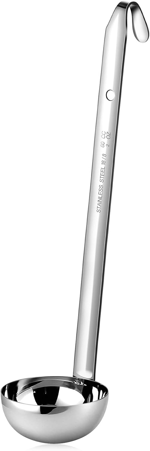 meekoo Stainless Steel Ladles Soup with Long Handle, 6oz