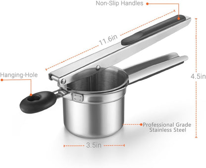 Potato Ricer, Stainless Steel Fruit and Vegetables Masher
