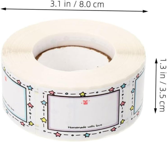 Handwriting Labels Oil-Resistant Rectangular Date Stickers for Food Containers Kitchen Refrigerator Storage Labels Self-Adhesive Stickers Removable Reusable