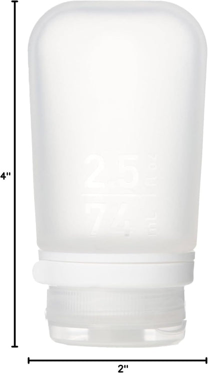 humangear GoToob+ (XL) | Refillable Silicone Travel Bottle | Locking Lid | Food-Safe Material | Blue, XL (6 fl.oz.; 177ml)