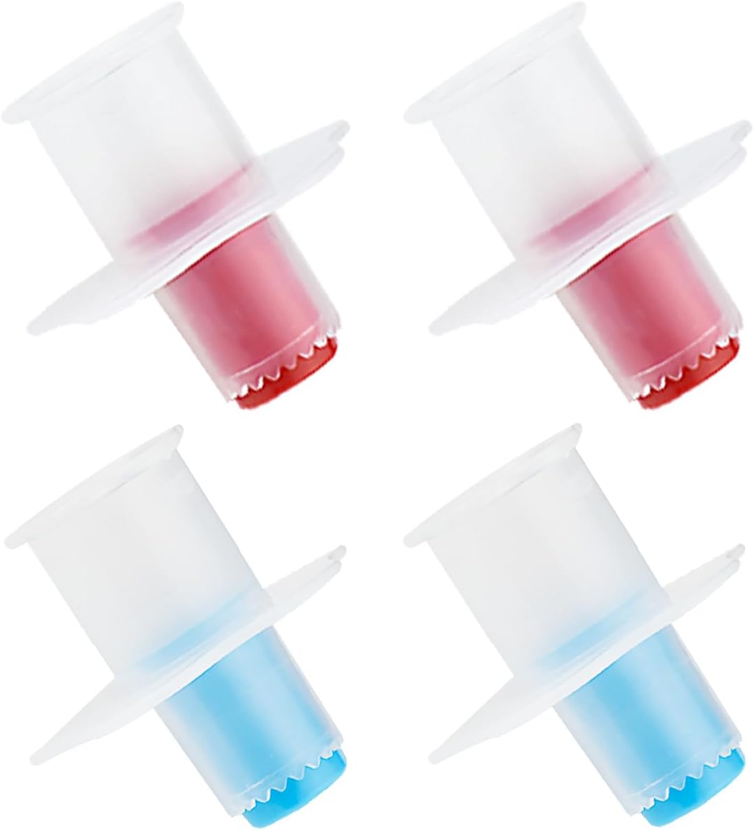 4 Pcs Plastic Cupcake Plunger Cutter 59x62mm Cake Digging Holes Tools Kitchen Mini Cupcake Corer Pastry Filling Tools for DIY Baking Confectionery Muffin Cake Filling (2 Red+2 Blue)