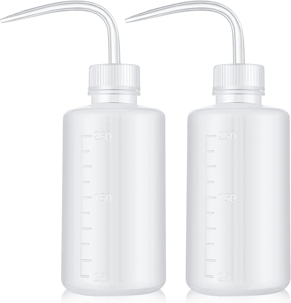 Wash Bottle 2pcs 250ml/8oz Safety Watering Tools, Economy Plastic Squeeze Washing Cleaning With Narrow Mouth Scale Labels for Medical Succulent Irrigation Plant (Black)