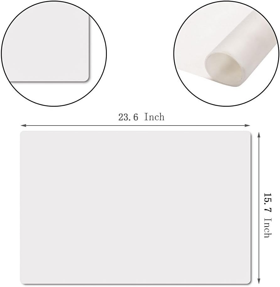 27.5 ''by 19.6 ''Oversize Silicone Placemat for Craft Flexible Multipurpose Huge Extra Large Size Non Slip Waterproof Baking Mat Sheet Black 1 PCS