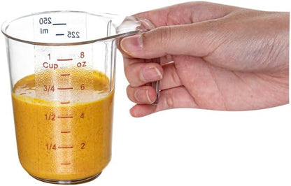 Restaurantware Clear Plastic Pt (Cups) Measuring Cup, 5.3 x 3.8 x 5 In