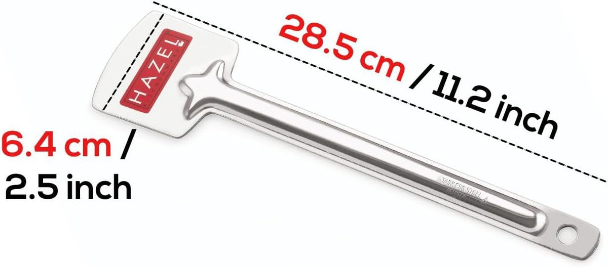 HAZEL Stainless Steel Cake Pie & Pastry Serving Spoon with Handle Slicer Lifter, Silver