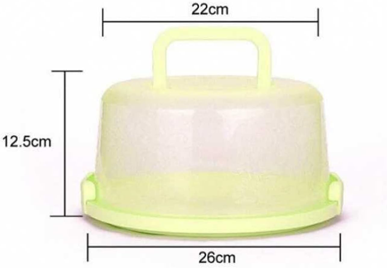 Cake Carrier with Lid and Handle, BPA-Free Cake Containers Cake Holder for 10 inch Cake Cupcake Carrier - Plastic Cover Two Sided Base for Transport Pies Nuts Fruit Perfect Gifts (Blue)